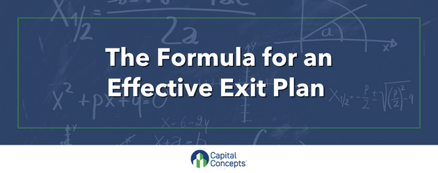 Title graphic for article "The Formula for an Effective Exit Plan"
